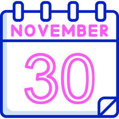 30 November Vector Icon Design