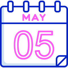 5 May Vector Icon Design