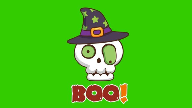 Halloween Ghost animation on green screen