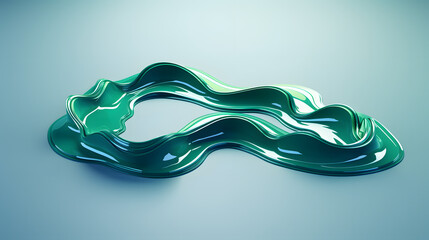 Flowing rivers spring icon 3d