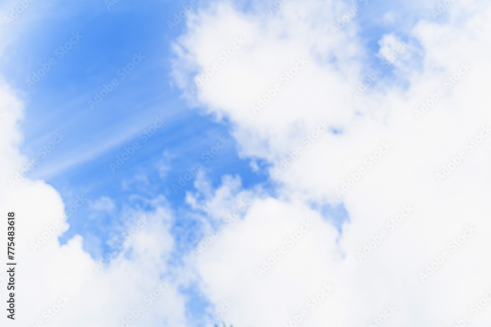 Wall mural blue sky with clouds in Tokyo Japan.