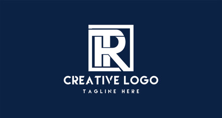 Modern unique letter RT TR logo design template vector
