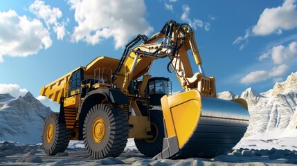 Bolster, Construction equipment conception, Images for advertisements and banners