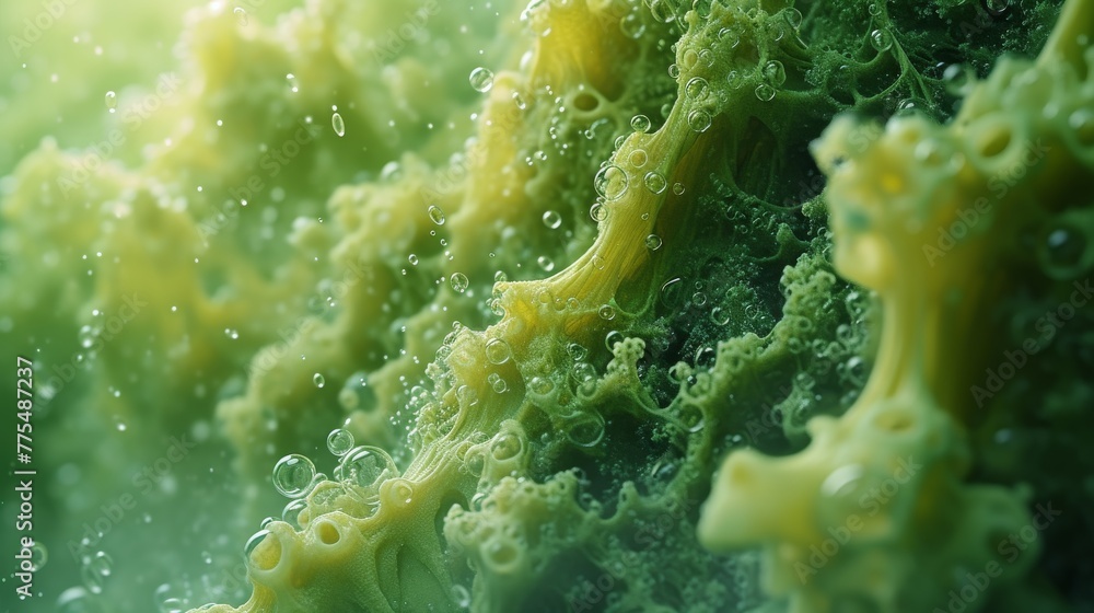 Poster microbial relief: a 3d image that imitates the relief shapes of bacteria, using high and low points 