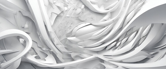 Abstract White Futuristic Background blurry - obrazy, fototapety, plakaty