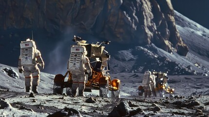 Astronauts Prospect for Lunar Minerals: A Leap in Space