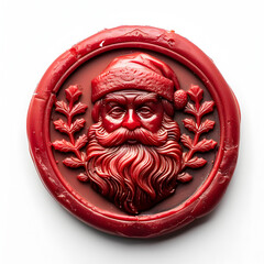 A Santa Claus red wax seal