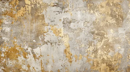 Wall murals Old dirty textured wall A rustic beige and gold metallic pattern, evoking sandy streets and golden, weathered by time and elements, balances sophistication with a hint of adventure created with Generative AI Technology