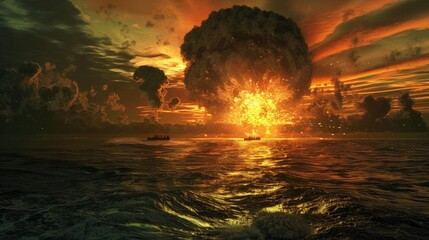 Nuclear explosion in sea