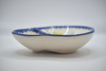 Vintage porcelain plate with floral pattern