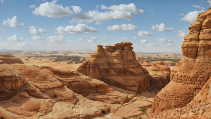 Fototapeta na wymiar Peaks of Silence: Desert Mountain Range