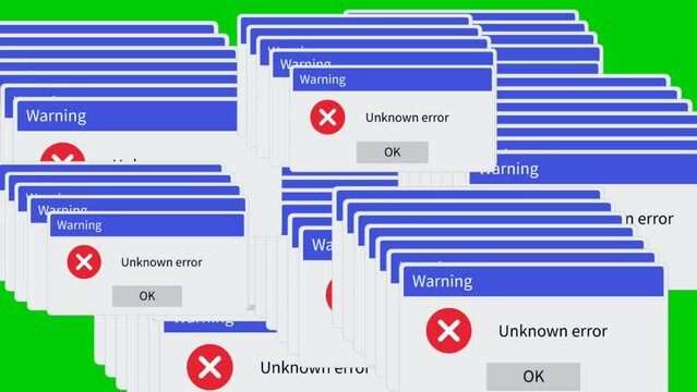 Unknown error animation, server not found, motion grahpic, animation video, meme