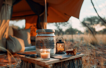 Camping at Twilight in the Wilderness
