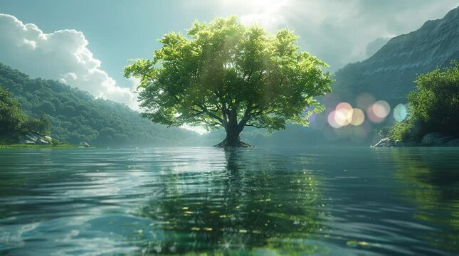 background tree from water