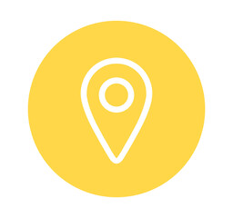 シンプルな黄色のマップマーク