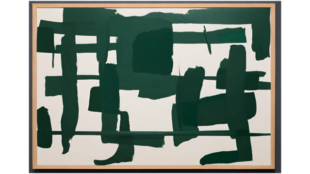 Green abstract painting using acrylic - Powered by Adobe