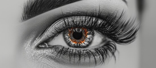 Obraz premium Woman's eye with red eye