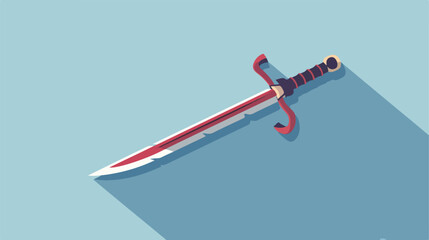Pirate icon sword. Flat design style vector illustr