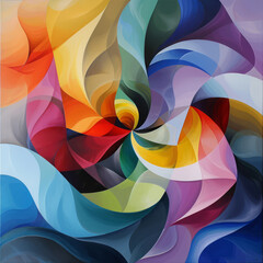 Abstract art design of a beautiful colorful vibrant.