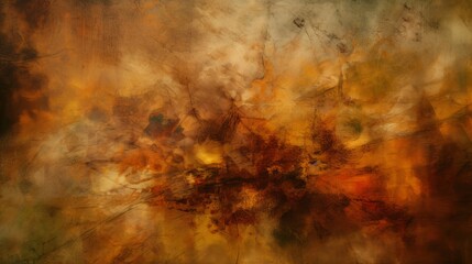 Abstract background with a texture resembling rusty metal patina, warm earthy tones ::3 oil painting ::3 old photograph ::3 orbital ::3 yellow ::3 --ar 16:9 --quality 0.5 --v 5 Job ID: 33f85632-eab8 - obrazy, fototapety, plakaty