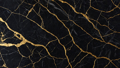 Gold Patterned natural of black marble (Gold Russia) texture background for product design