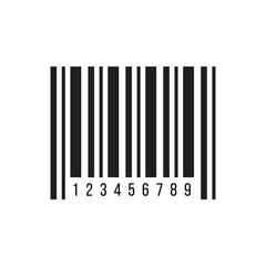 Flat barcode icon symbol vector Illustration.