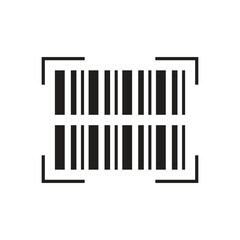 Barcode icon flat vector illustration.