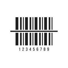 Barcode icon flat vector illustration.