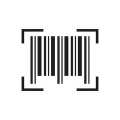 Obraz premium Barcode icon flat vector illustration.