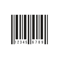 Barcode icon flat vector illustration.