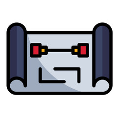 Hvac Blueprint Icon