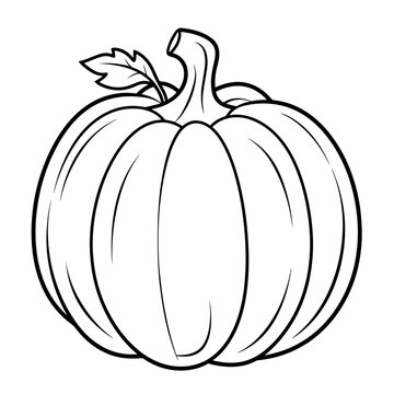 Wholesome pumpkin outline icon in vector format for autumn designs.