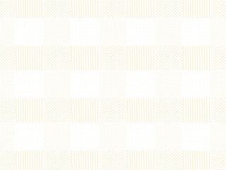 黄色のかわいい布地のパターンの背景イラスト