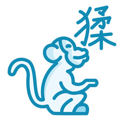 Monkey Zodiac Icon