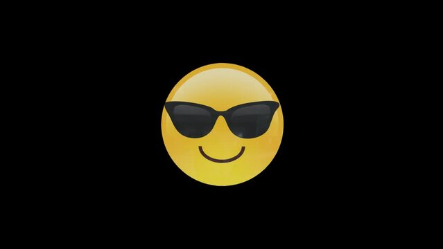 Smiling face with sunglasses emoji With Alpha