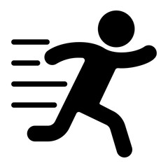 running glyph icon