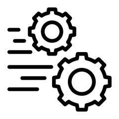 cogwheel line icon