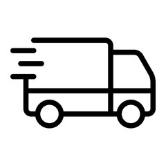 fast delivery line icon