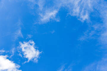 Fototapeta na wymiar 青空と白い雲　コピースペース