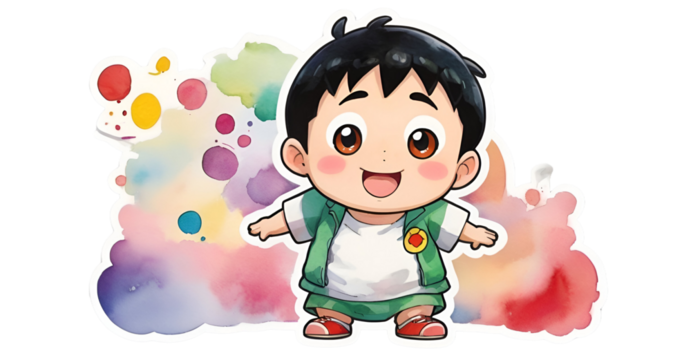 cute cartoon vector isolated.