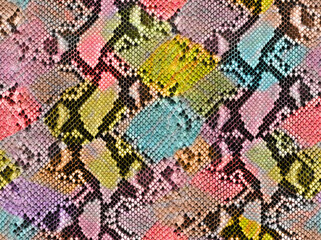 Snake skin pattern and repeating Seamless. Animal print and textile design. illustration. Texture snake. Fashionable print.
