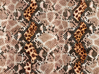 Snake skin pattern and repeating Seamless. Animal print and textile design. illustration. Texture...