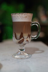 Chocolate Cappuccino Glass Cup