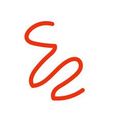 Orange abstract wavy lines vector