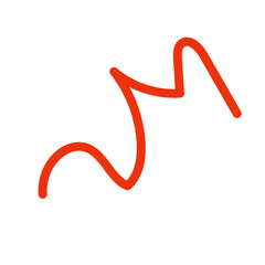 Orange abstract wavy lines vector