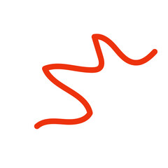 Orange abstract wavy lines vector