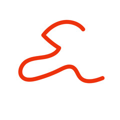 Orange abstract wavy lines vector