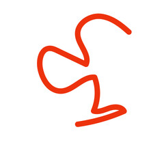 Orange abstract wavy lines vector