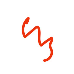 Orange abstract wavy lines vector