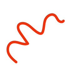 Orange abstract wavy lines vector